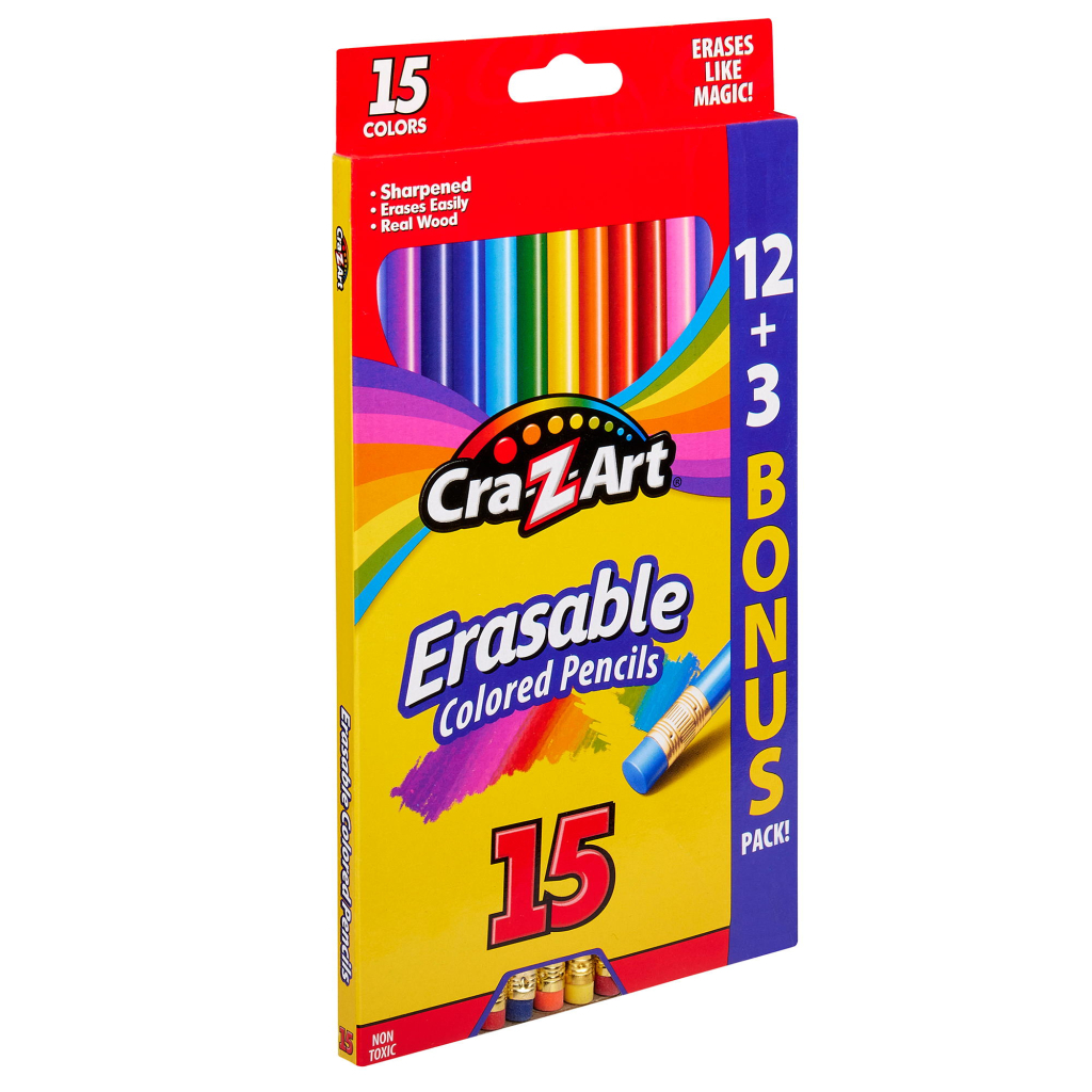 Олівці кольорові Cra-Z-Art з гумкою, 15 кольорів (10459CRA) - зображення 6