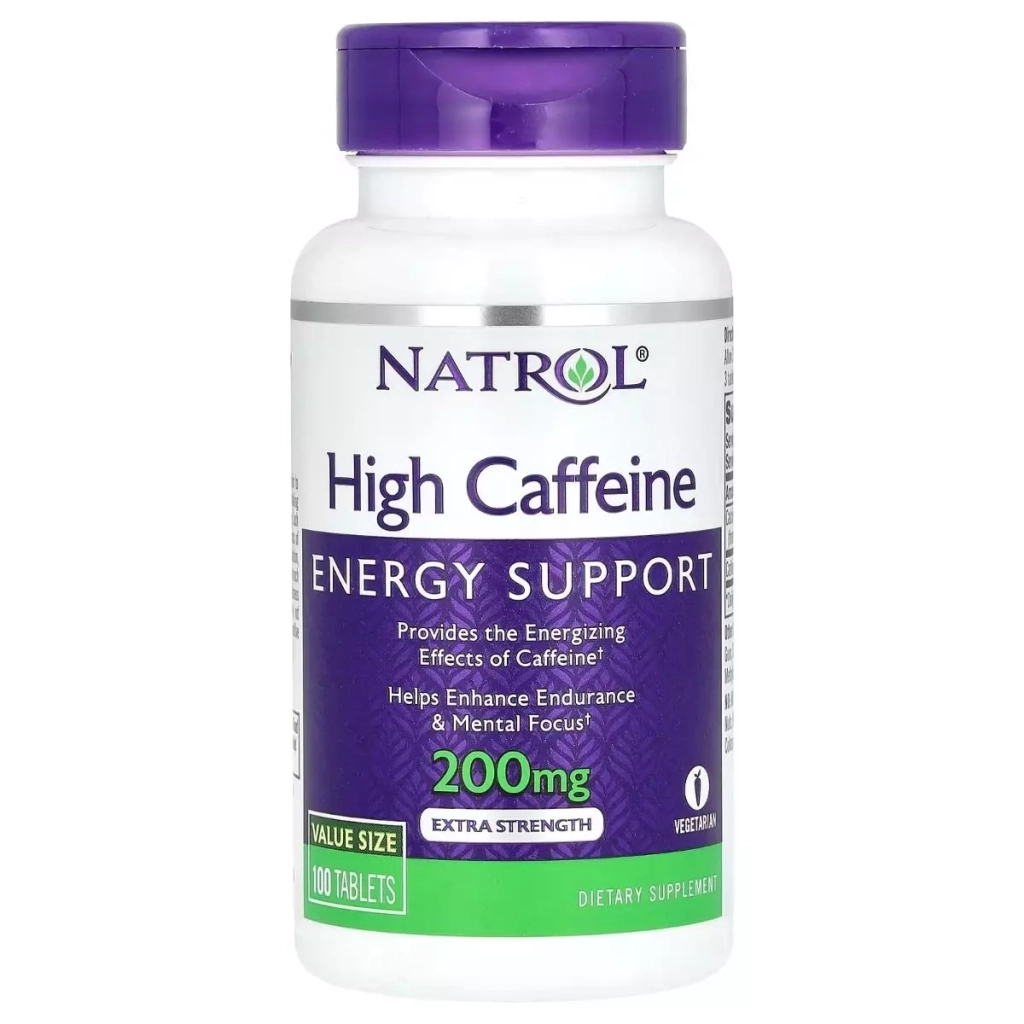 Вітамінно-мінеральний комплекс Natrol Кофеїн високоефективний, 200 мг, High Caffeine, 100 таблеток (NTL-04794) - зображення 1