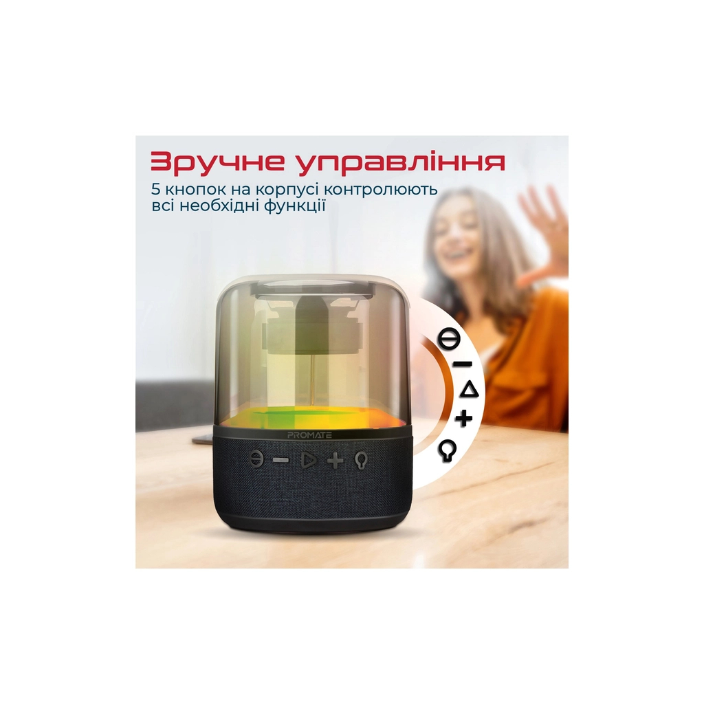 Акустична система Promate Glitz-L Black (glitz-l.black) - зображення 7