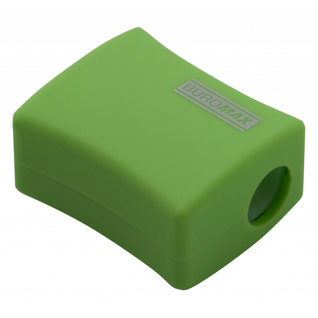 Точилка Buromax ALFA, RUBBER TOUCH з контейнером 2 отвори (BM.4778-1) - изображение 4