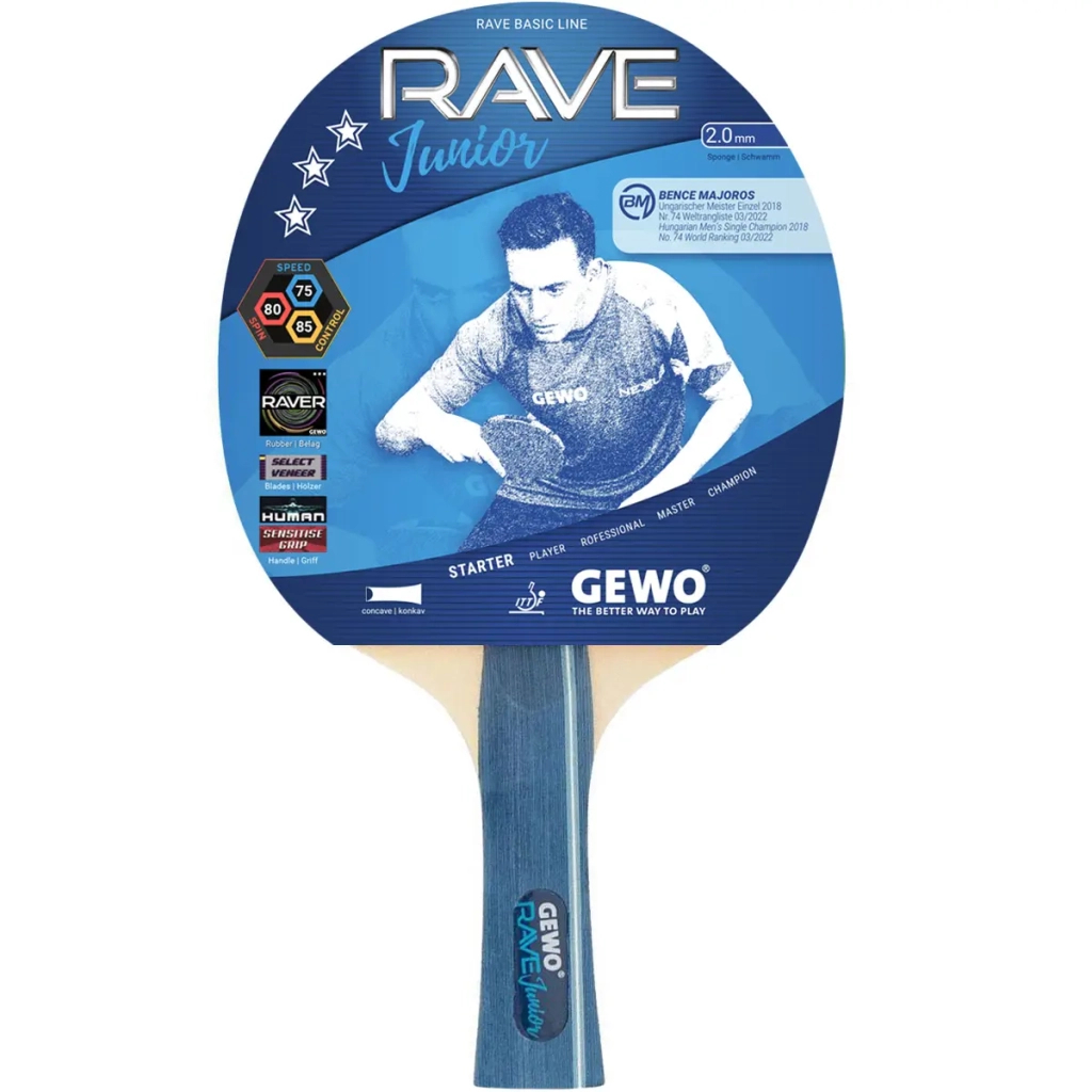 Ракетка для настільного тенісу Gewo Rave Junior FL (10939000011) (931319) - зображення 1