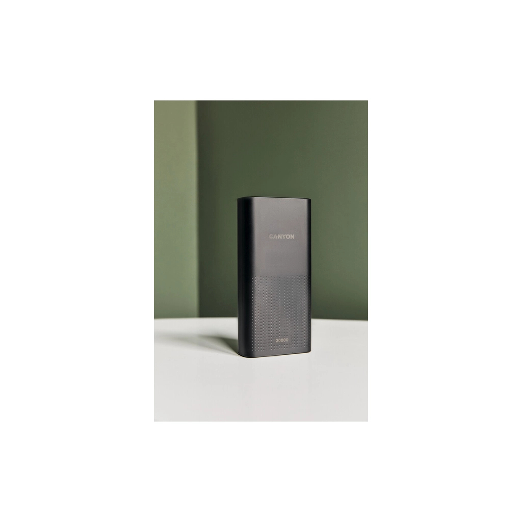 Батарея універсальна Canyon 20000mAh, Input 5V/2A, Output 5V/2.1A(Max), Black (CNE-CPB2001B) - зображення 5