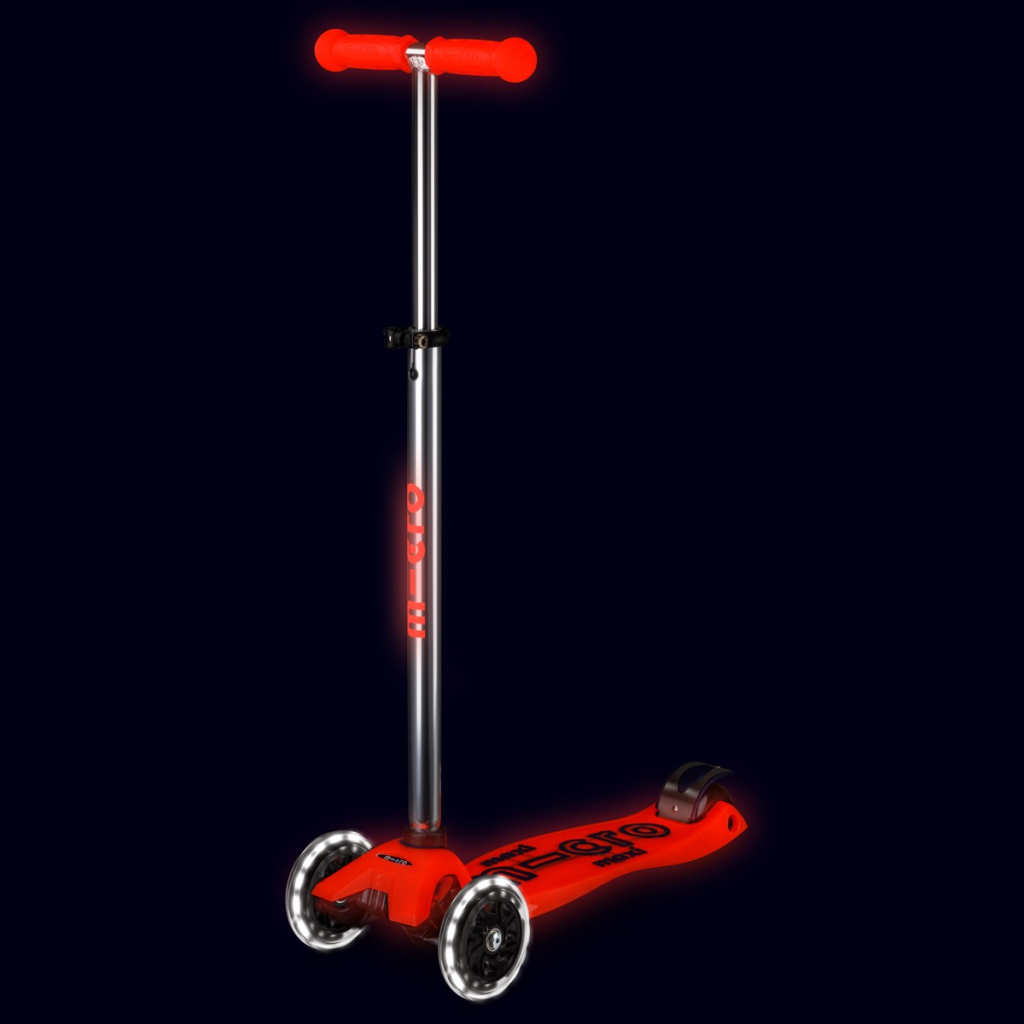 Самокат Micro Maxi Deluxe Glow LED Червона аура (MMD368) - изображение 5