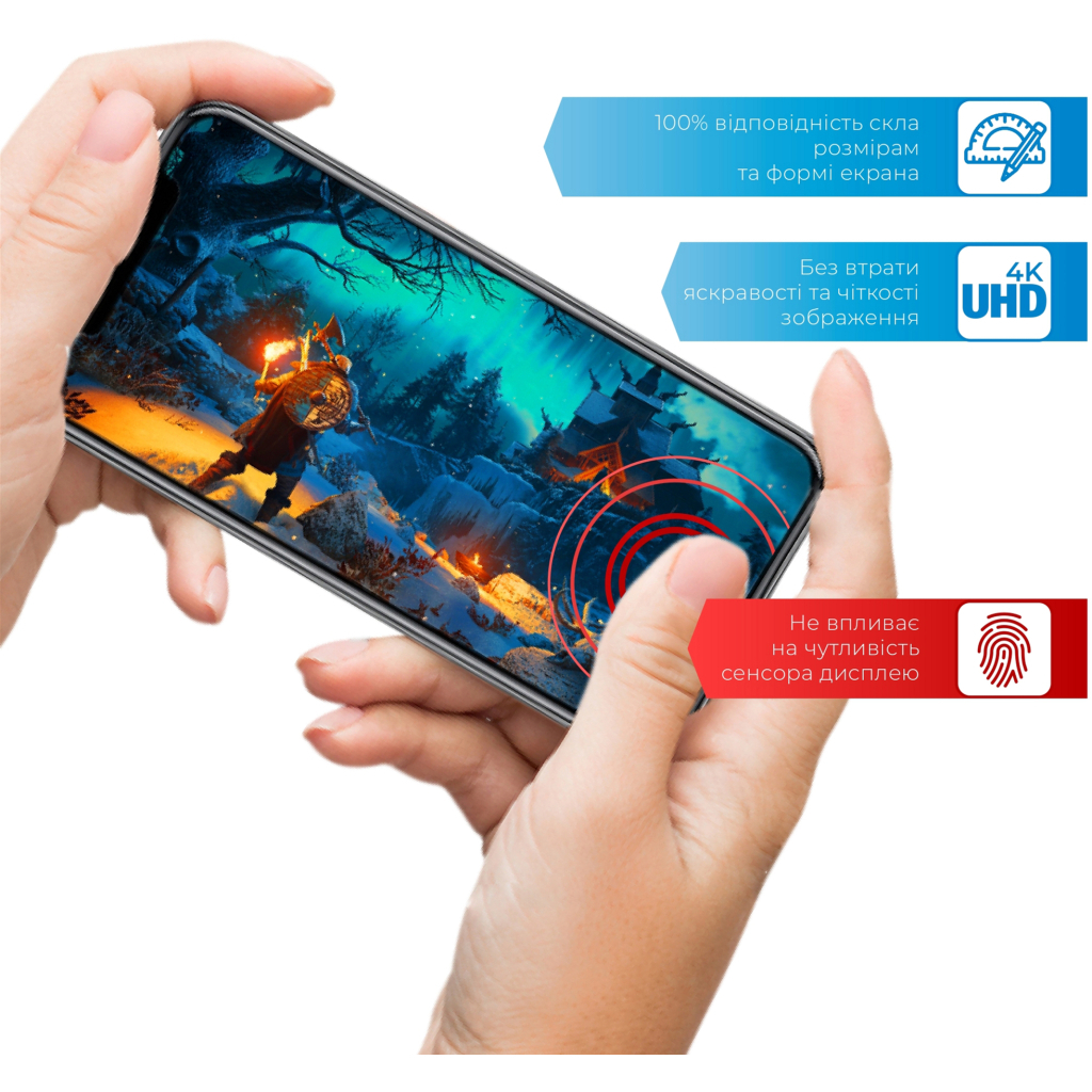 Скло захисне ACCLAB Full Glue MOTO E6i (1283126514685) - зображення 4