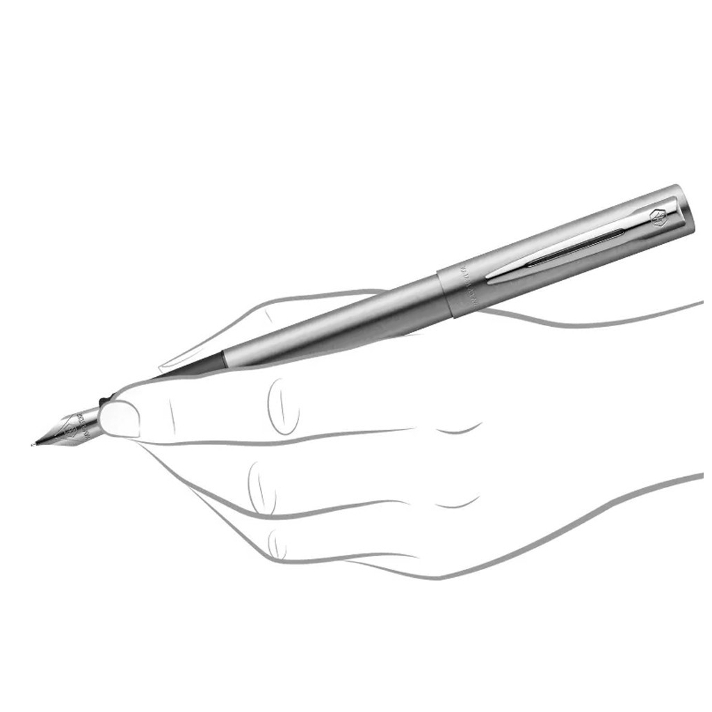 Ручка пір'яна Waterman ALLURE Chrome CT  FP F + Картриджі Mini блістер (13 314b2) - зображення 5