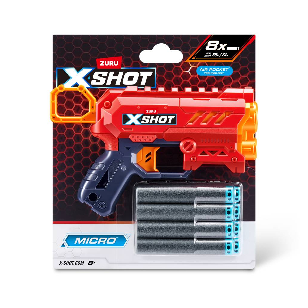 Іграшкова зброя Zuru X-Shot Швидкострільний бластер Excel Micro 2.0 Color Card (8 патронів) (36726TQ1R) - зображення 7
