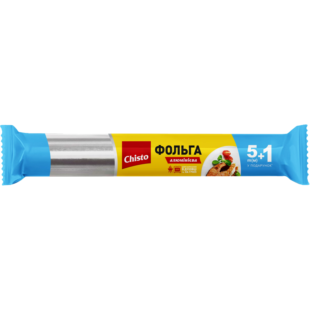 Фольга алюмінієва Chisto для харчових продуктів 5+1 м (4823098407942) - зображення 1