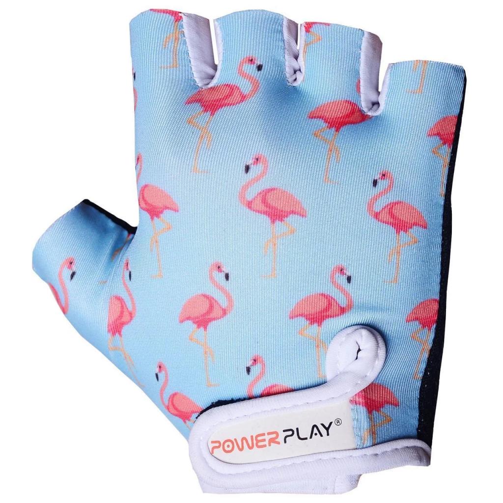 Велорукавиці PowerPlay Children 001 Blue Flamingo S (001_Blue_Flamingo_S) - зображення 2