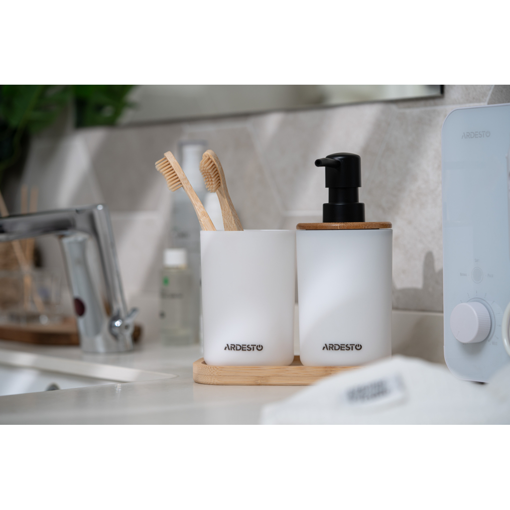 Набір для ванної кімнати Ardesto Minimalism 3 предмети Білий 360 мл (ARHB3110WB) - изображение 5