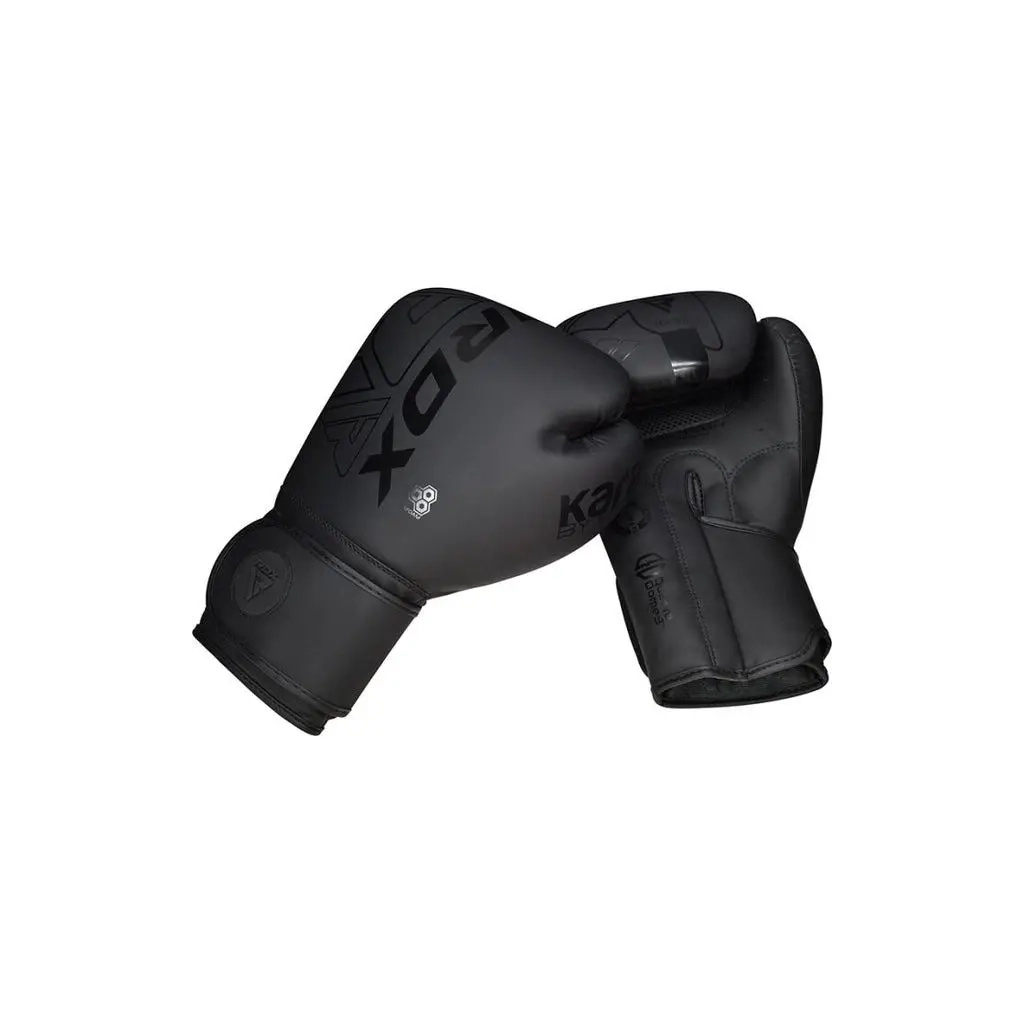 Боксерські рукавички RDX F6 Kara Matte Black 12 унцій (BGR-F6MB-12OZ) - зображення 4