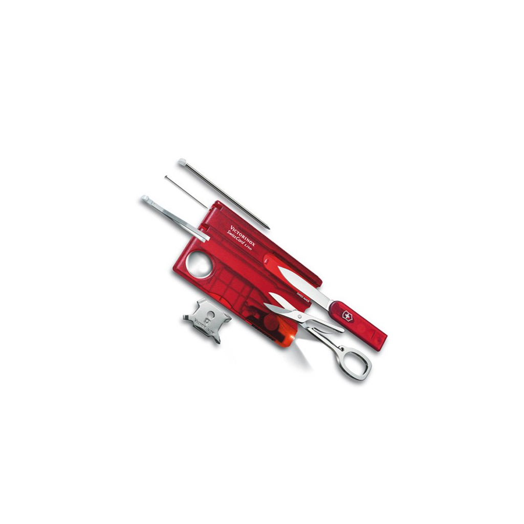 Мультитул Victorinox SwissCard Lite Transparent Red (0.7300.T) - зображення 1