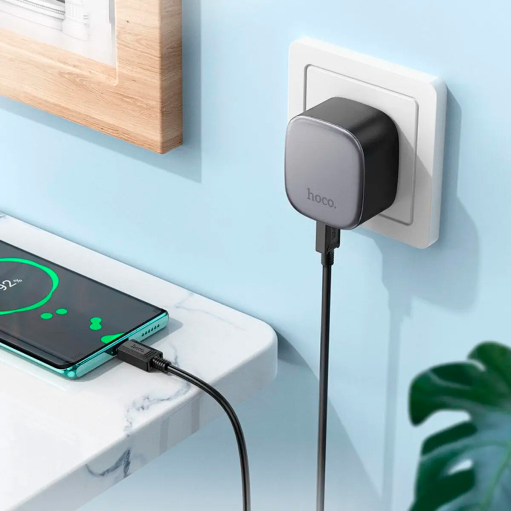 Зарядний пристрій HOCO CS32A Rise 1xUSB-C PD20W + 1xUSB QC3.0 Black (6942007617451) - зображення 7