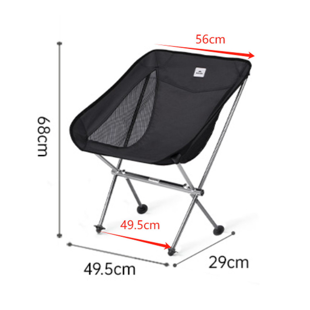 Крісло складане Naturehike Stellaluna L04 CNK2450JJ015, розмір M, чорне (6976023929410) - зображення 5