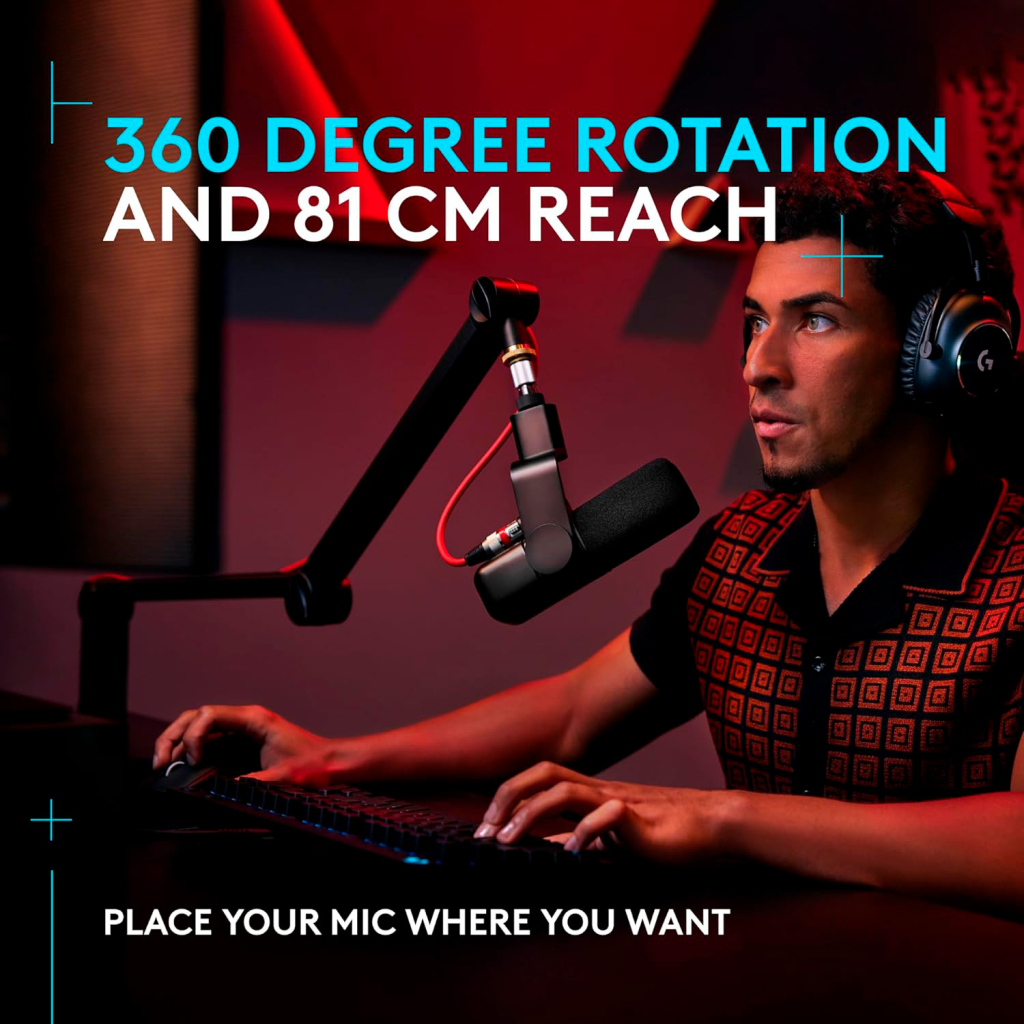 Стійка для мікрофону Logitech G Compass Premium Broadcast Boom Arm (955-000076) - изображение 7