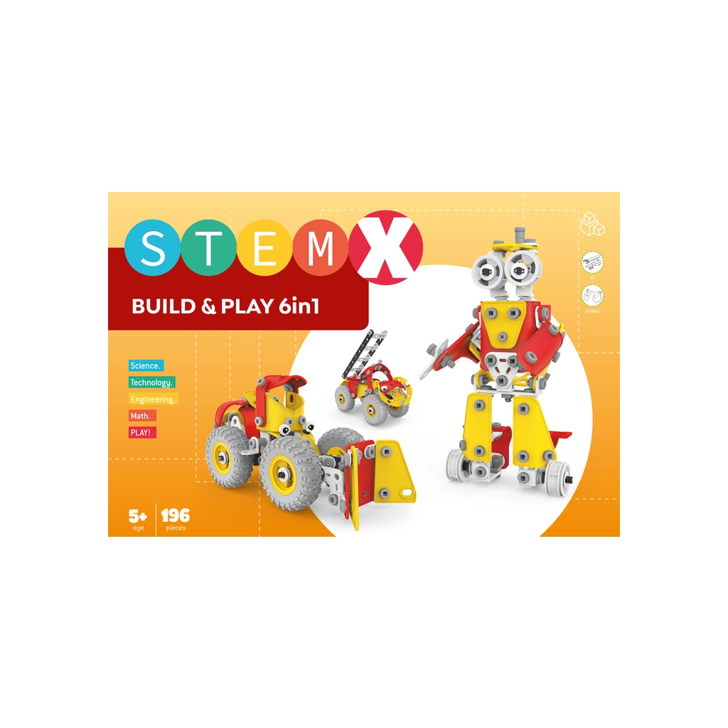 Конструктор Stem з болтами Build&Play 6 в 1 на 196 деталей (3858894673285) - зображення 8