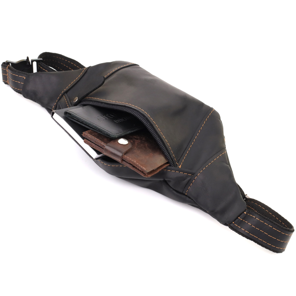 Сумка Shvigel З натуральної шкіри Чорна (23120) - зображення 7