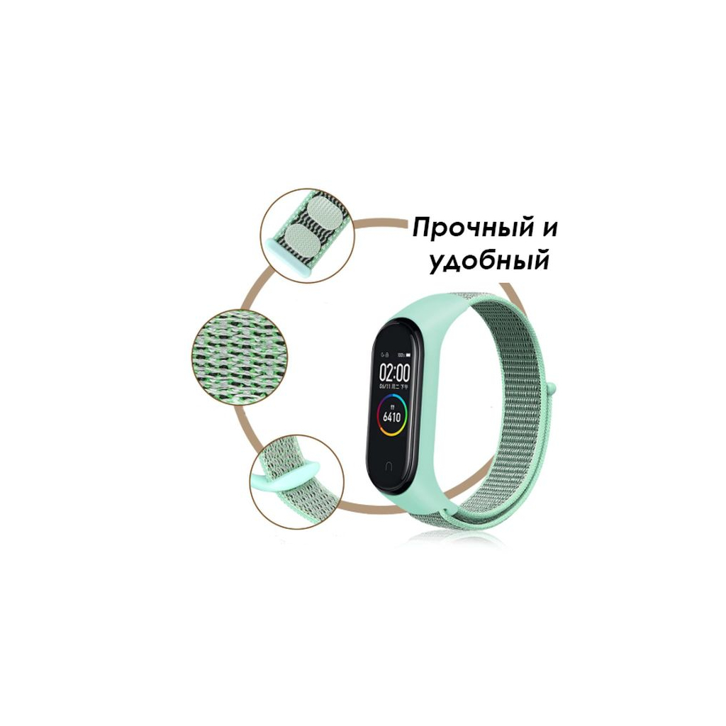 Ремінець до фітнес браслета BeCover Nylon Style для Xiaomi Mi Smart Band 5/6 Blue (705417) - зображення 2