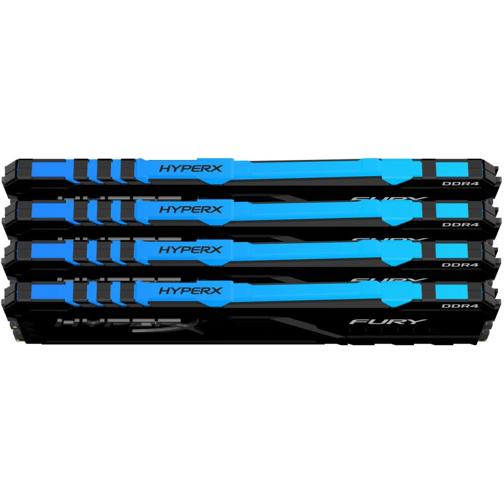 Модуль пам'яті для комп'ютера DDR4 128GB (4x32GB) 3600 MHz HyperX Fury RGB Kingston Fury (ex.HyperX) (HX436C18FB3AK4/128) - зображення 3