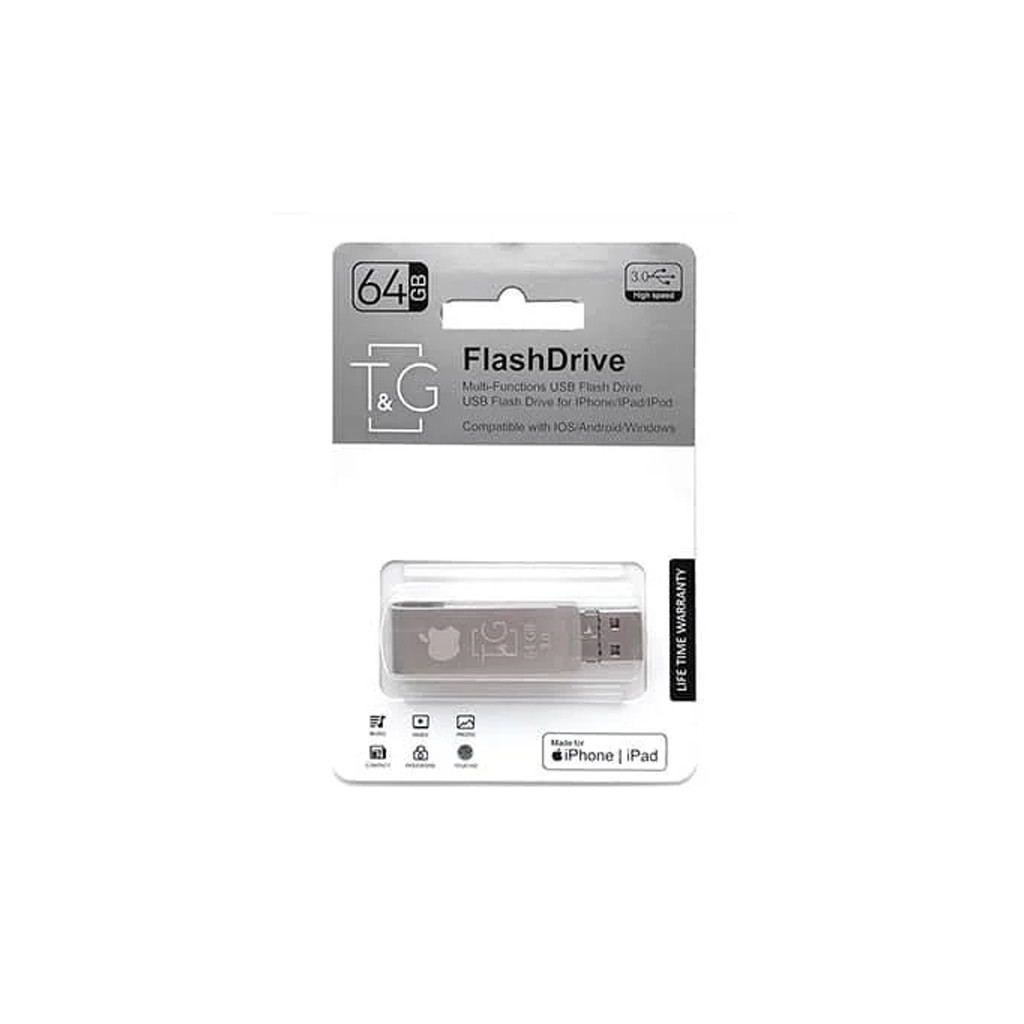 USB флеш накопичувач T&G 64GB 007 Metal Series USB 3.0/Lightning (TG007IOS-64G3) - зображення 1