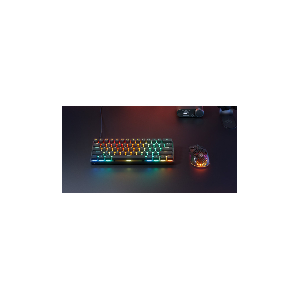 Клавіатура SteelSeries Apex Pro Mini Gen 3 HyperMagnetic OmniPoint 3.0 OLED USB UA Black (64913) - зображення 4