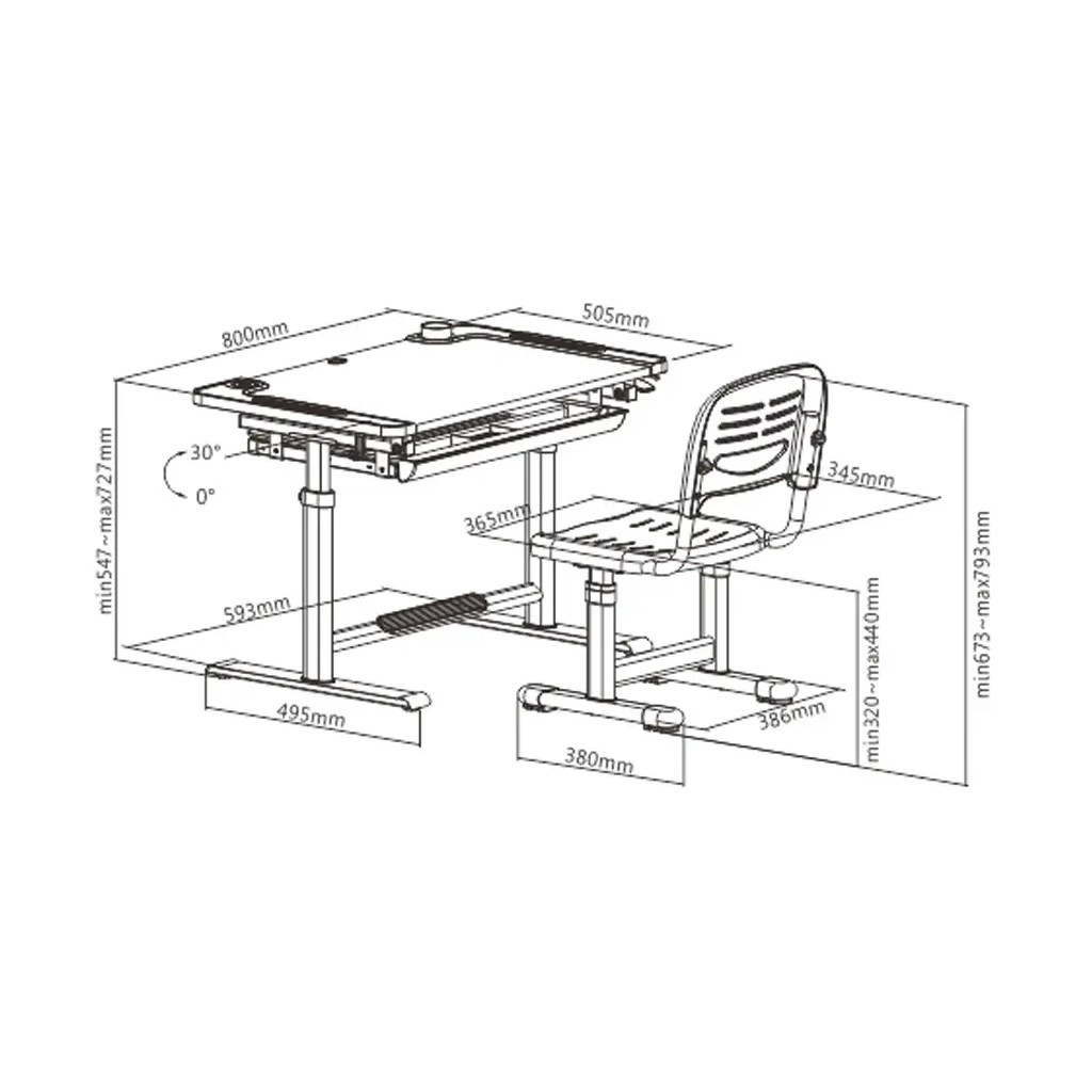 Парта зі стільцем FunDesk Littonia Pink - изображение 12