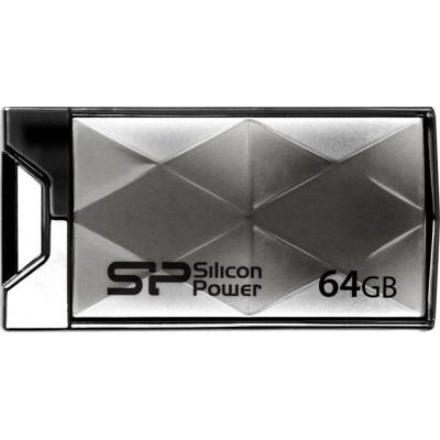 USB флеш накопичувач Silicon Power 64GB Touch 850 Titanium USB 2.0 (SP064GBUF2850V1T) - зображення 1