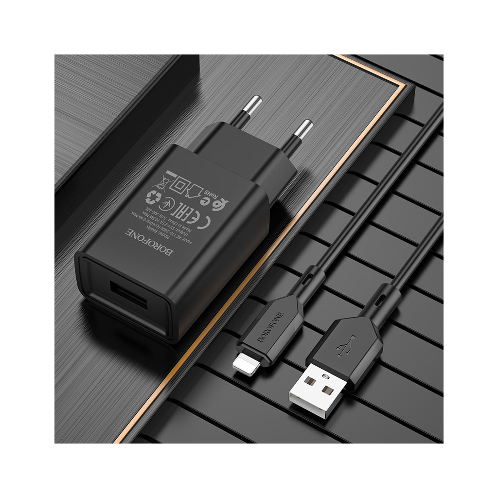 Зарядний пристрій BOROFONE BA68A Black (BA68ALB) - зображення 5
