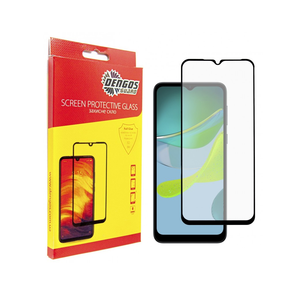 Скло захисне Dengos Full Glue Motorola E13/E20 (black) (TGFG-282) - зображення 1