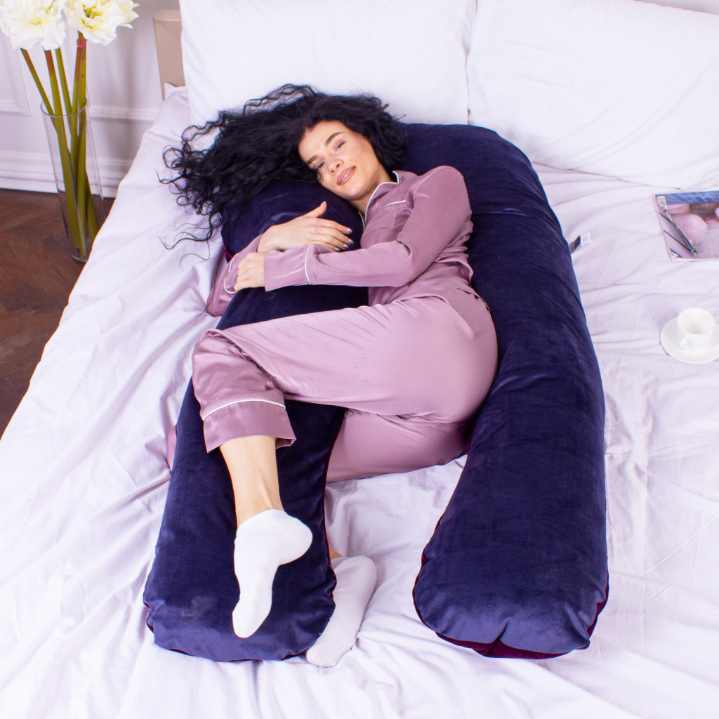 Подушка MirSon для вагітних та відпочинку Velvet Line №8023 U-подібна Primula (2200006178552) - изображение 2