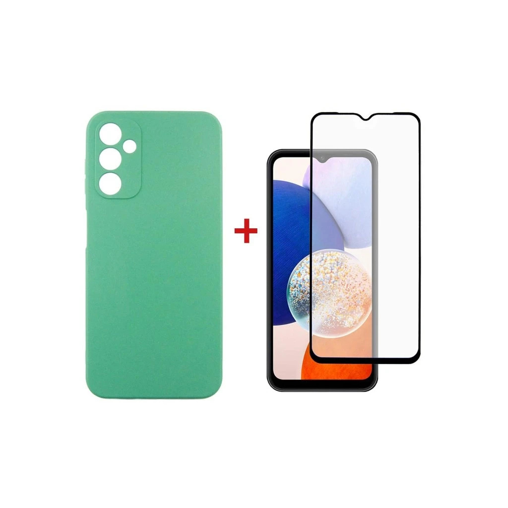 Чохол до мобільного телефона Dengos Kit for Samsung Galaxy A14 5G case + glass (Mint) (DG-KM-14) - зображення 1