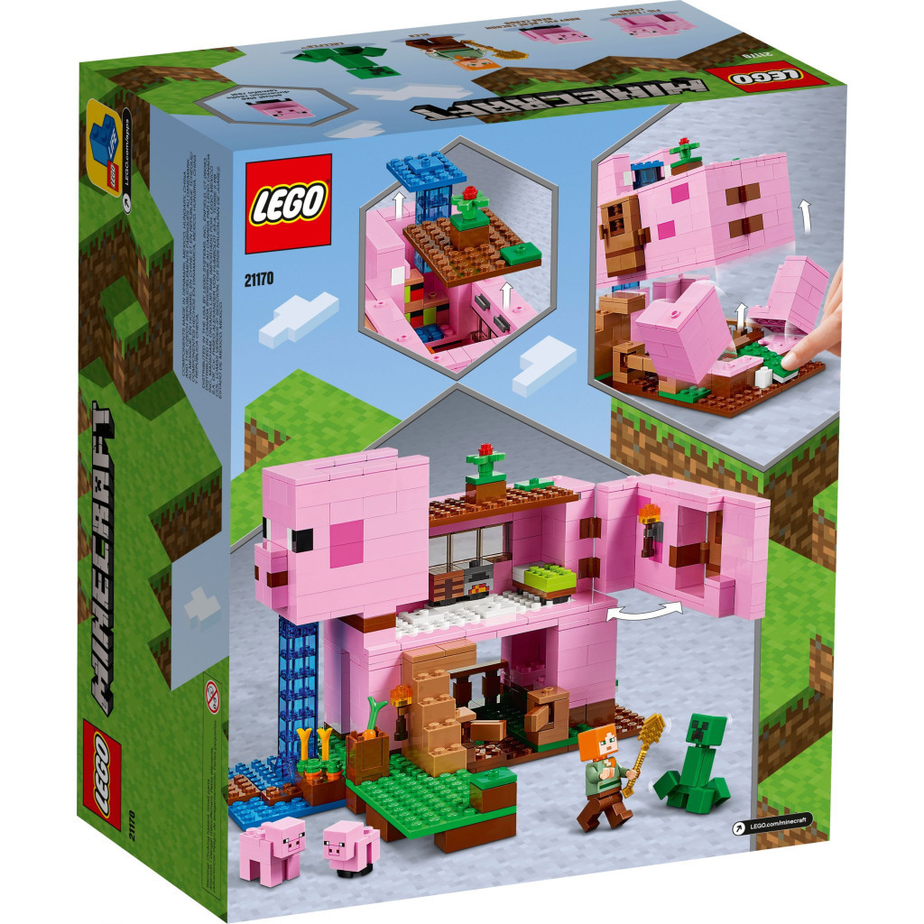 Конструктор LEGO Minecraft Будинок-свиня 490 деталей (21170) - зображення 7
