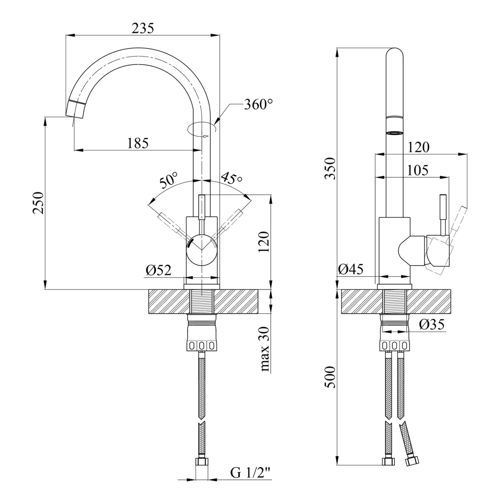 Змішувач Kroner Klassisch-ESG035 - зображення 2