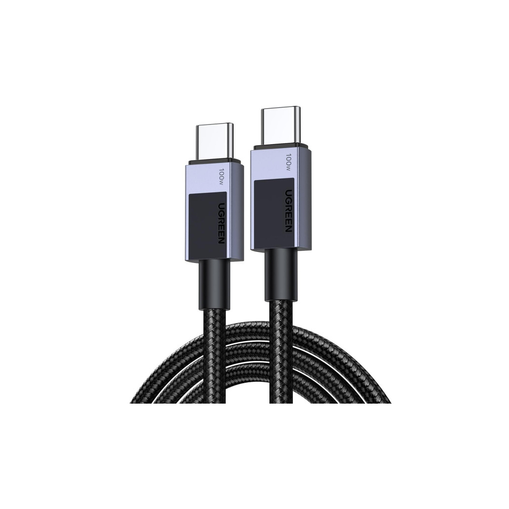 Дата кабель USB-C to USB-C 3.0m 100W L512 gray UGREEN (45065) - зображення 1