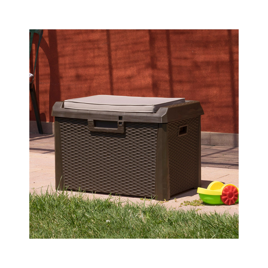 Контейнер для зберігання Toomax Santorini Plus з подушкою антрацит 125 л (5151) - зображення 2
