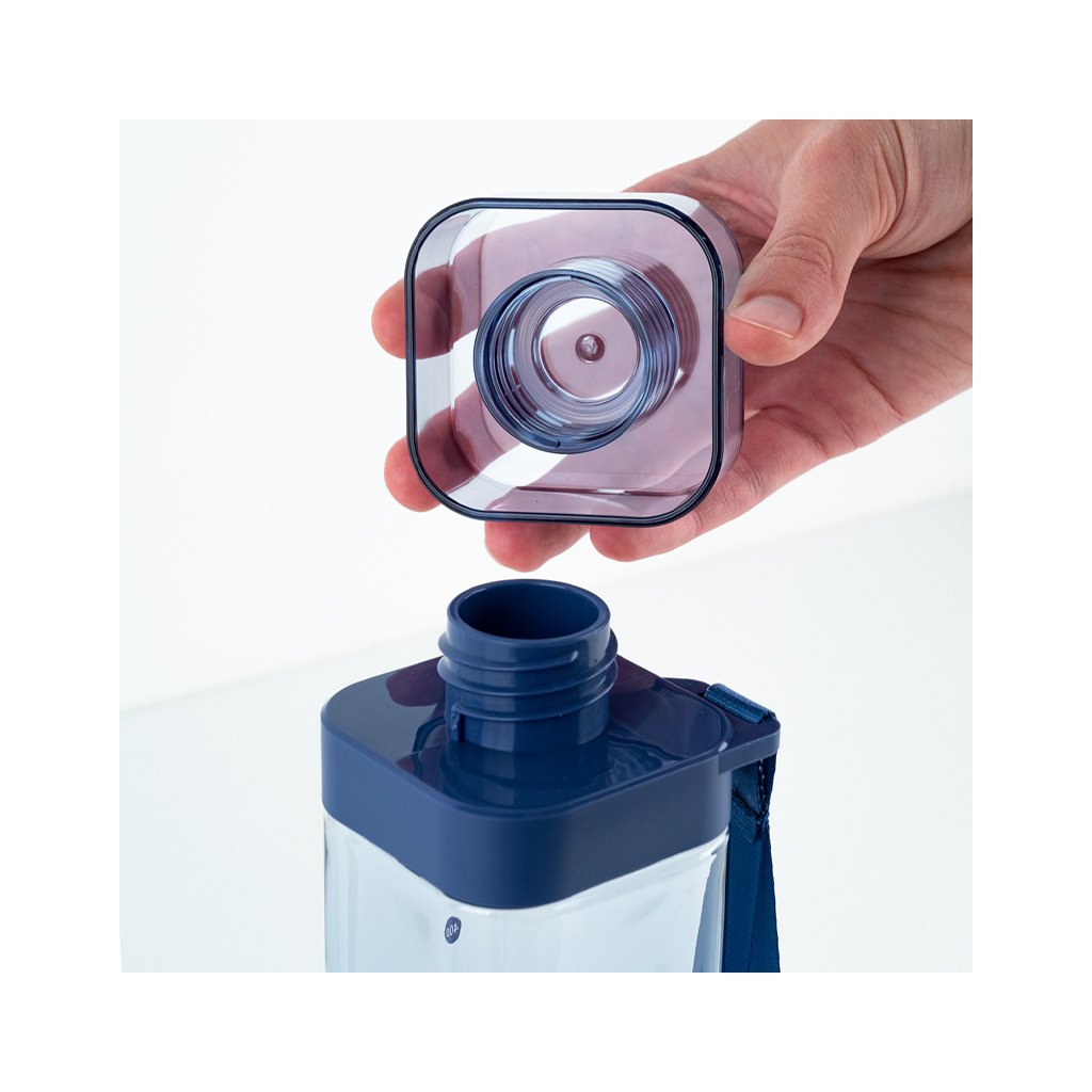 Поїльник-непроливайка Kite квадратна, 550 мл, блакитна (K24-1209-1) - зображення 7