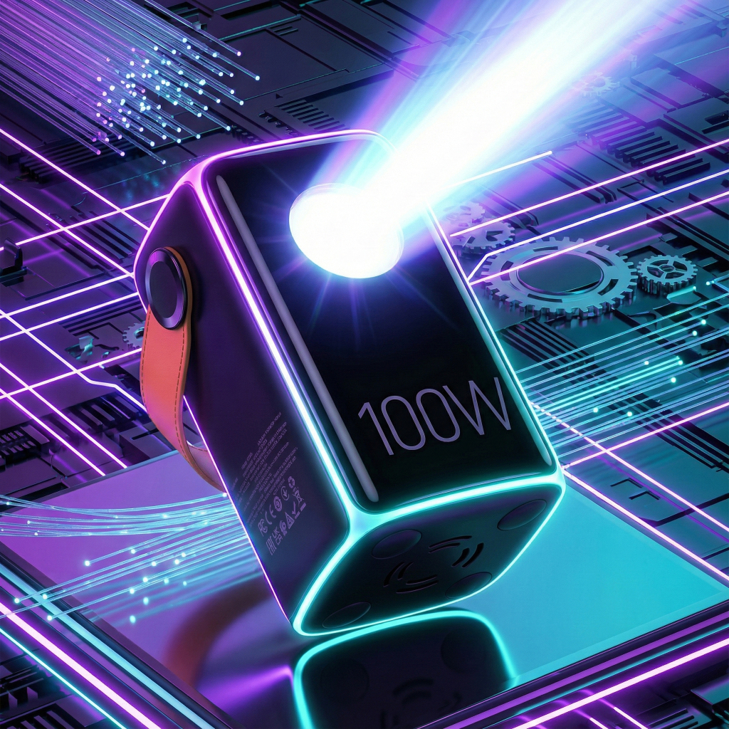 Батарея універсальна HOCO 60000mAh Astrum PD/100W, QC/3.0, LED lamp, Black (DB160 / 714724) - зображення 6