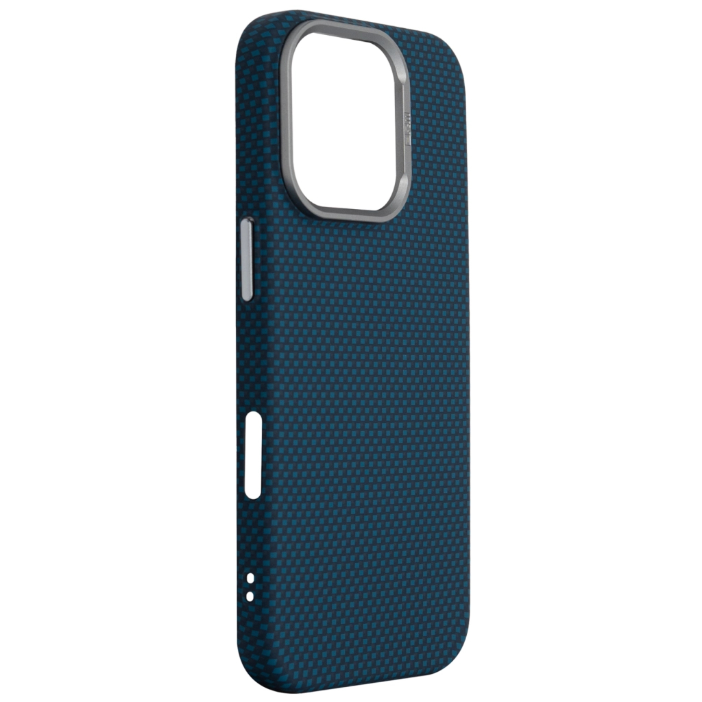 Чохол до мобільного телефона Armorstandart LikeCarbon2 MagCase Apple iPhone 16 Pro Kevlar Dark Blue (ARM88594) - зображення 3