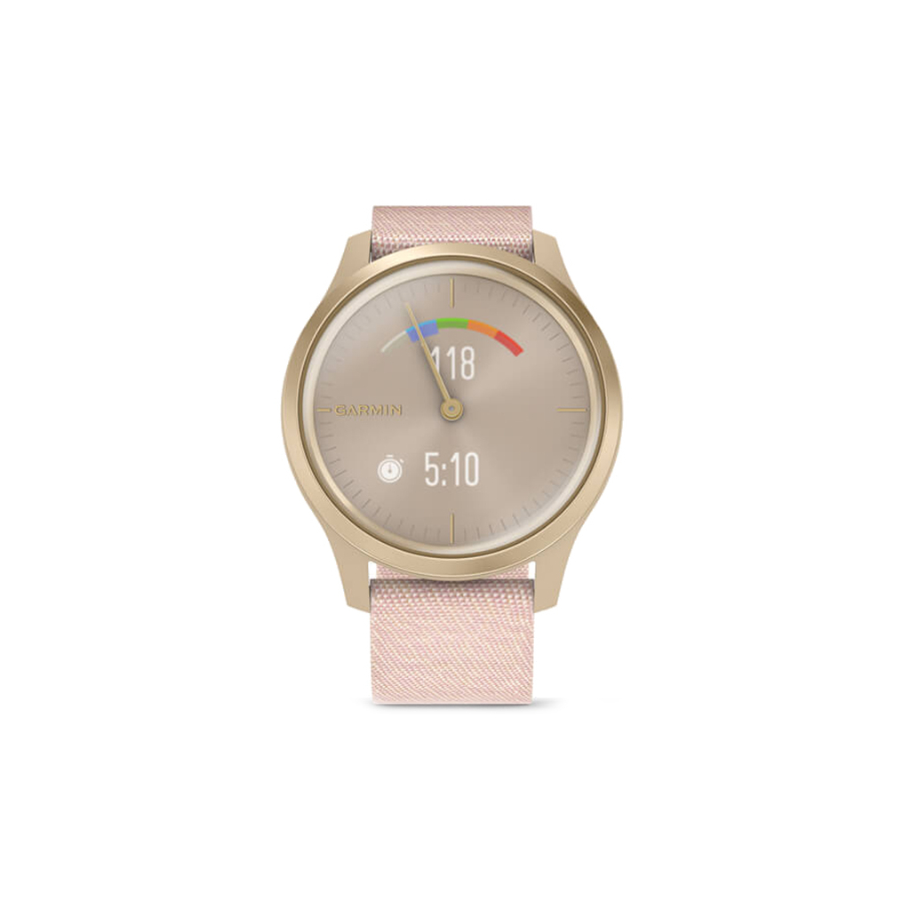 Смарт-годинник Garmin vivomove Style, S/E EU, Light Gold, Blush Pink, Nylon (010-02240-22) - зображення 2