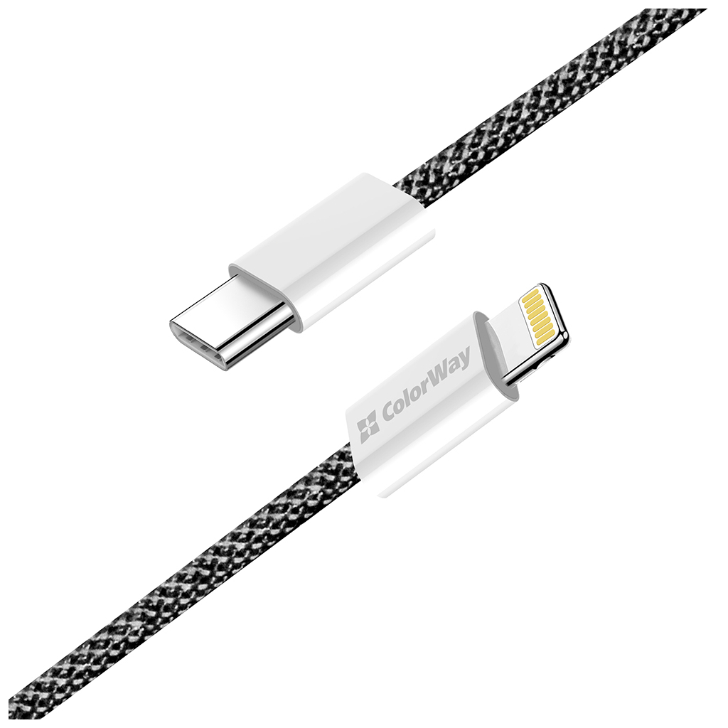 Дата кабель USB-C to Lightning 2.0m 27W PD FC black ColorWay (CW-CBPDCL068-BK) - зображення 4