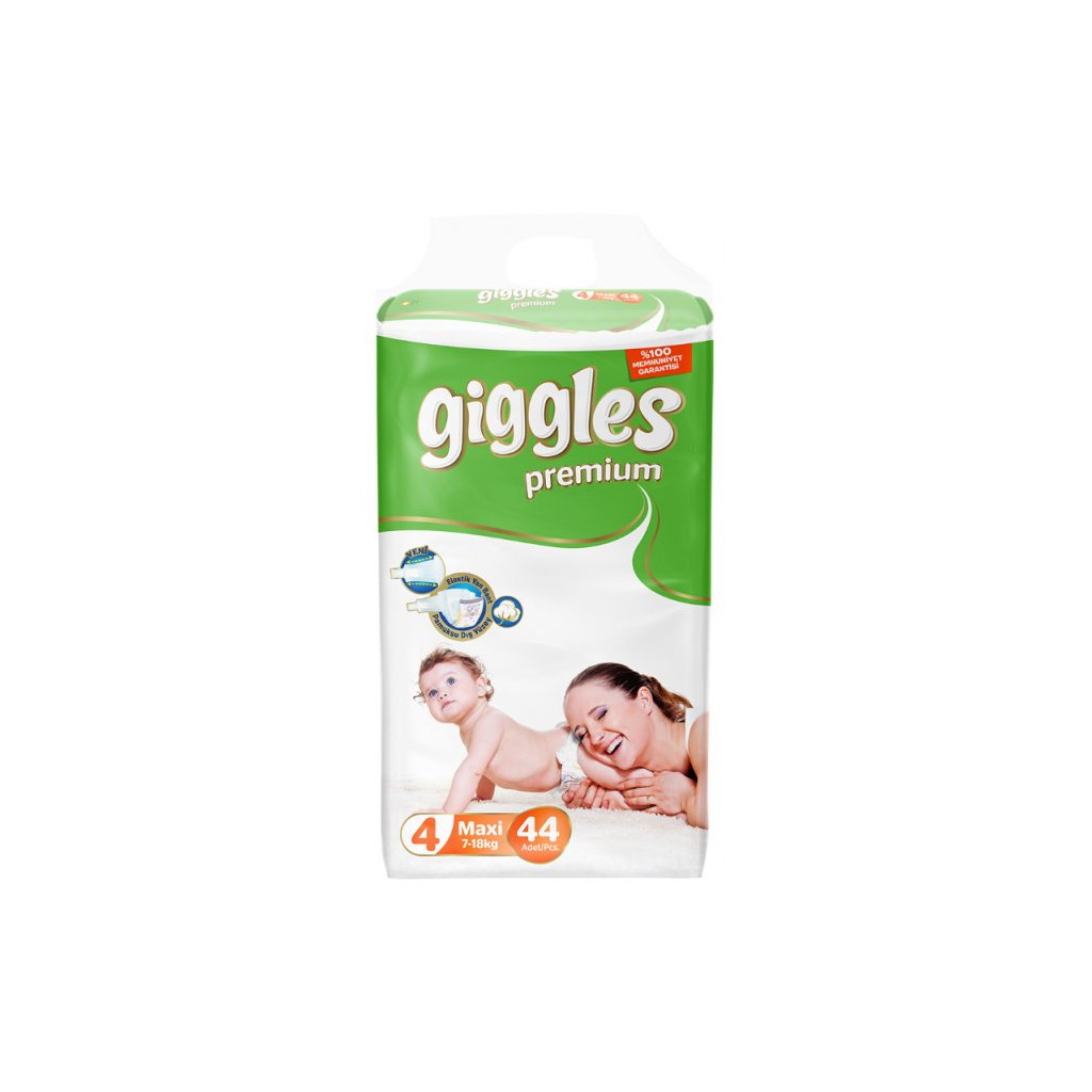 Підгузки Giggles Premium Maxi 7-18 кг 44 шт (8680131201600) - зображення 1