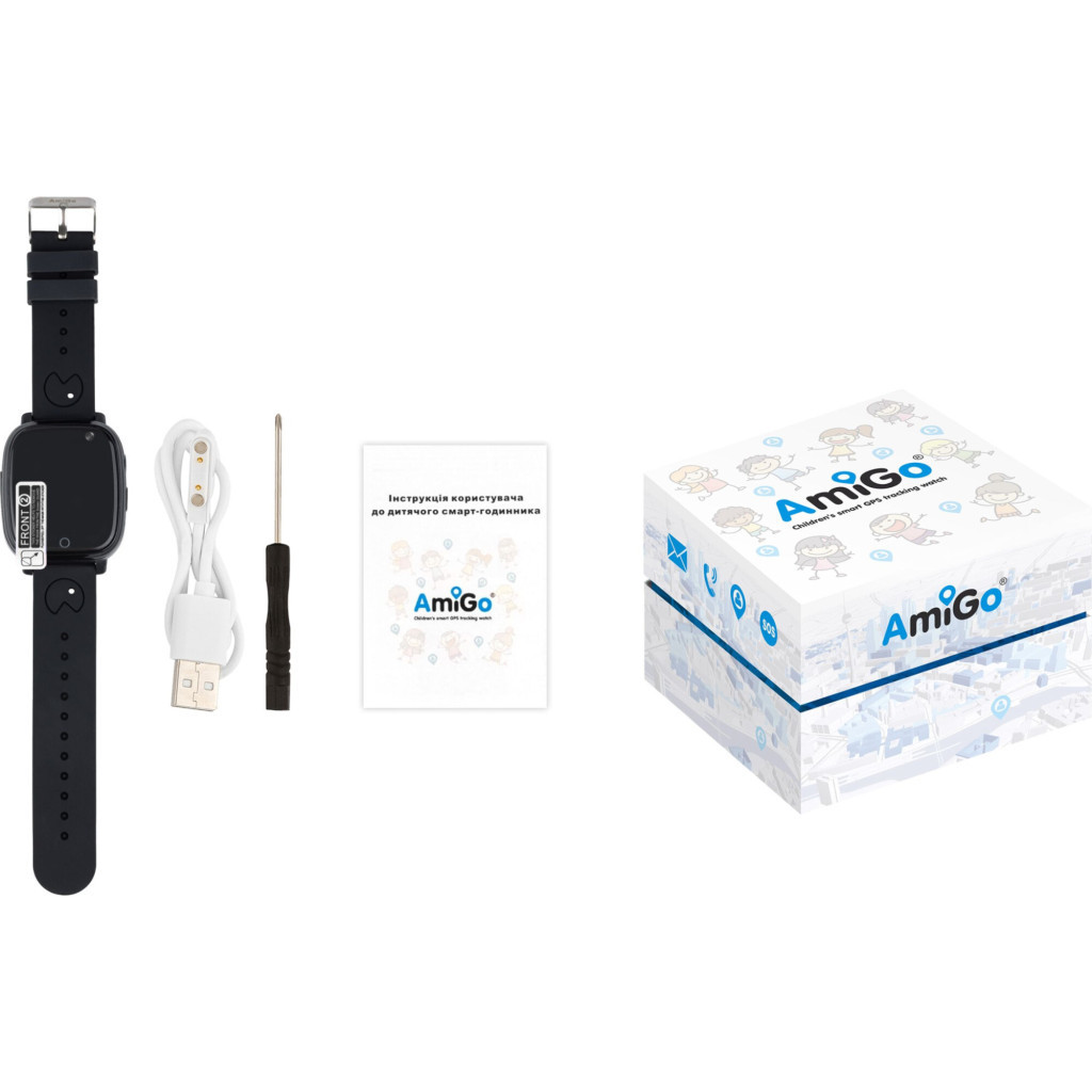 Смарт-годинник Amigo GO001 iP67 Black (856057) - зображення 11