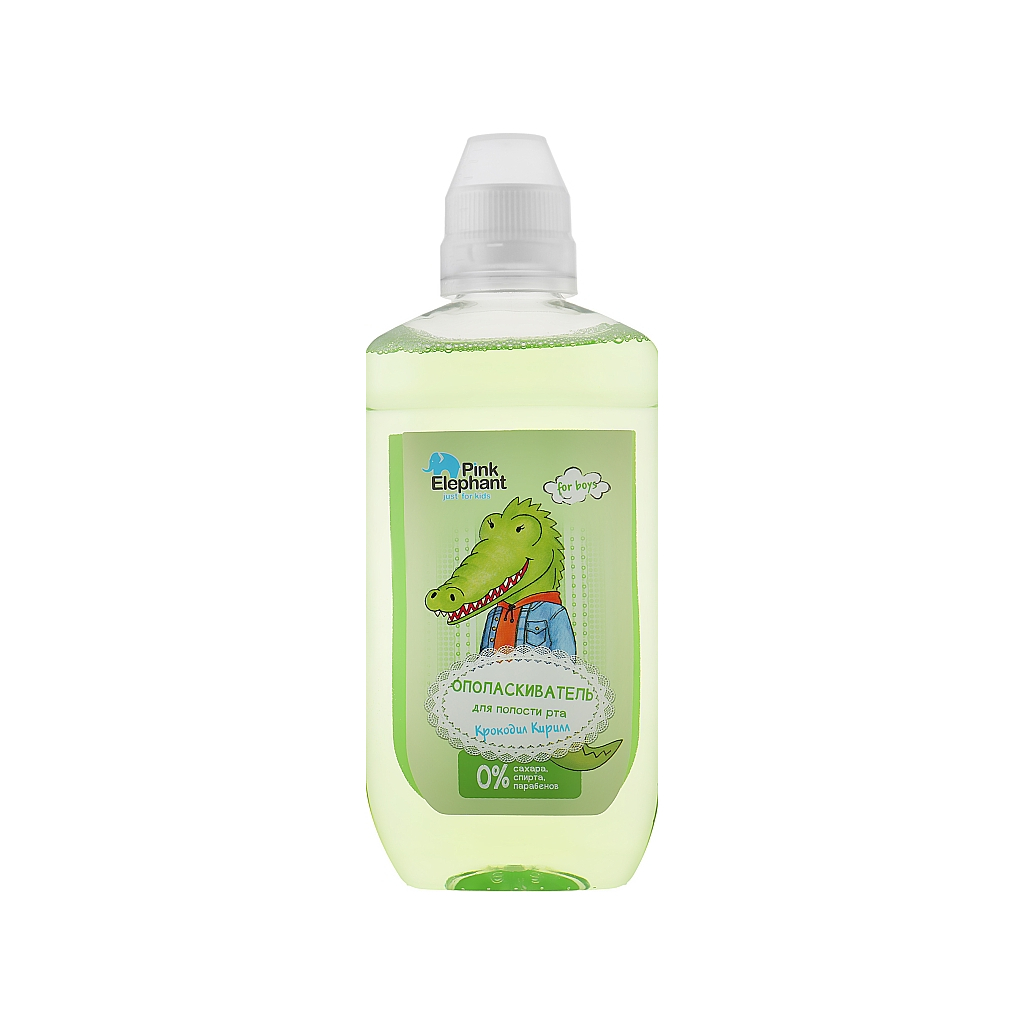 Ополіскувач для порожнини рота Pink Elephant Крокодил Кирило 300 мл (4823015943973) - зображення 1