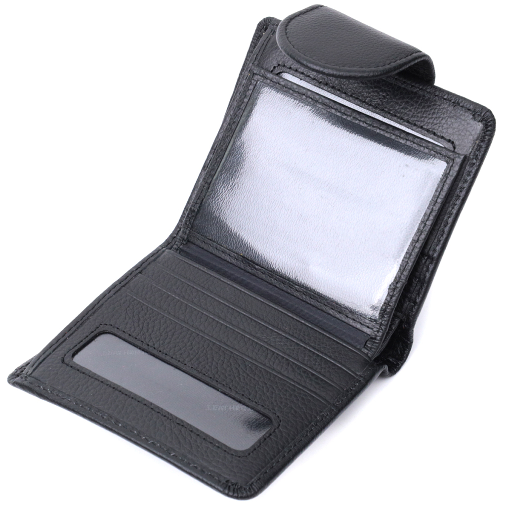 Гаманець ST Leather З натуральної шкіри Чорний (22701) - зображення 6