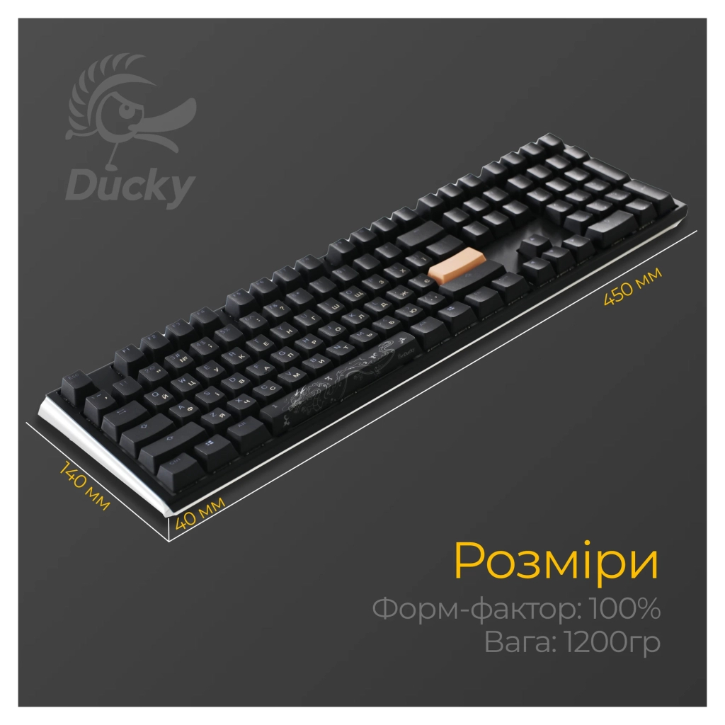 Клавіатура Ducky One 3 Cherry MX Speed Silver RGB UA USB Black (DKON2108ST-PUAPXCLAWSC1) - зображення 11