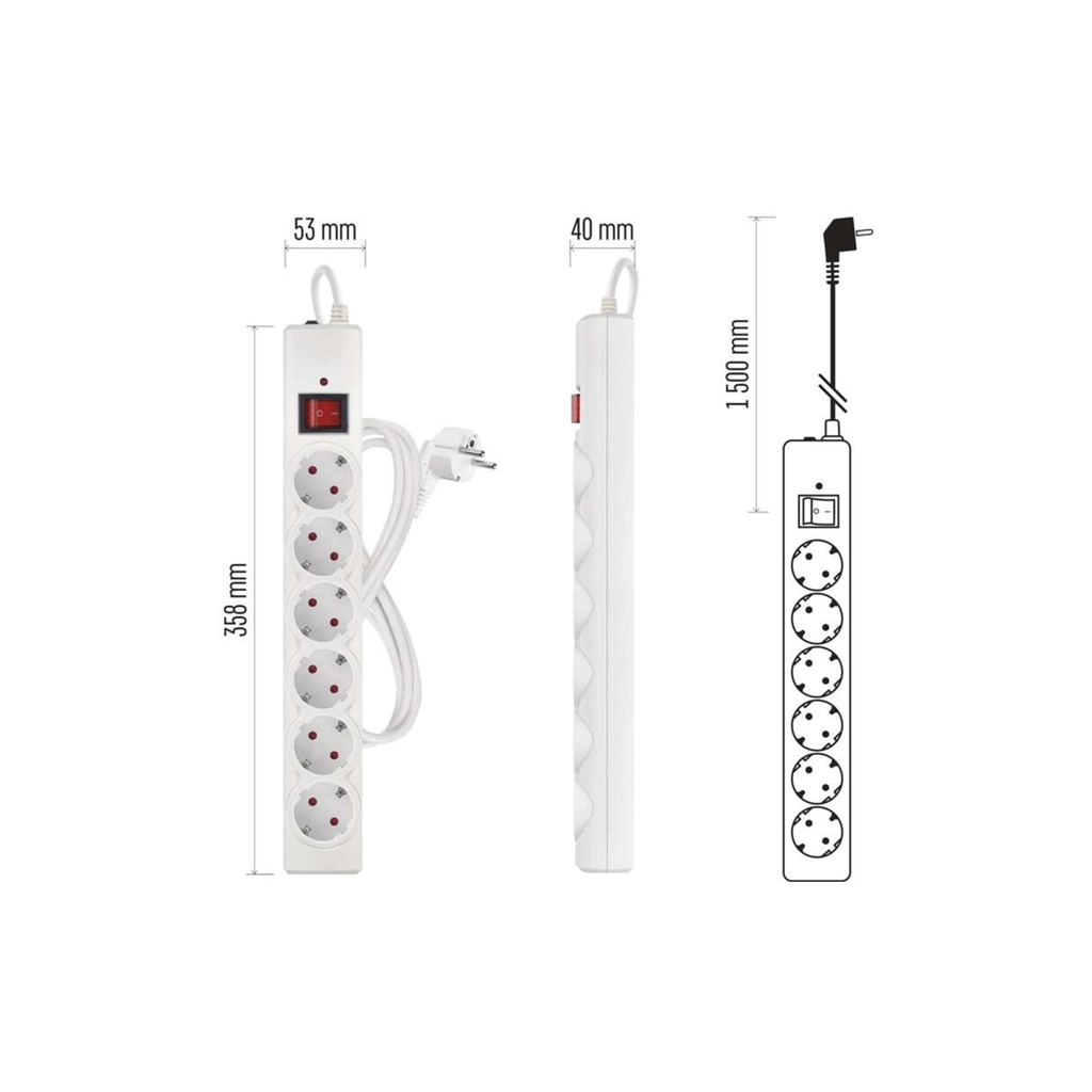 Мережевий подовжувач EMOS P54215 - изображение 12