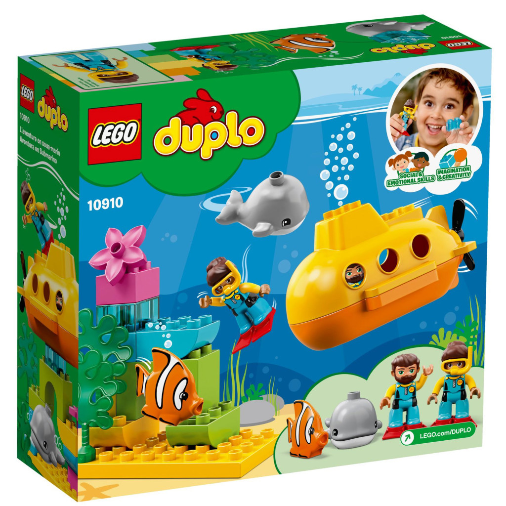 Конструктор LEGO DUPLO Подорож субмарини 24 деталі (10910) - зображення 10