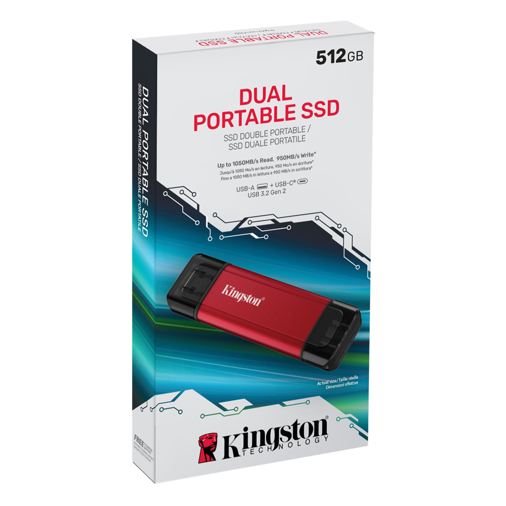 Накопичувач SSD USB Type-C 512GB Dual Portable Kingston (SPSD/512GB) - зображення 4