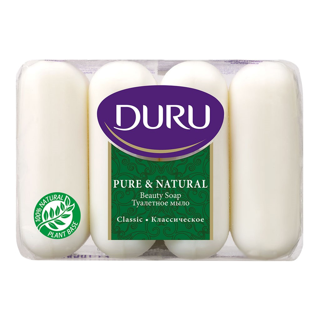 Тверде мило Duru Pure & Natural Класичне 4 х 85 г (8690506429331) - зображення 1