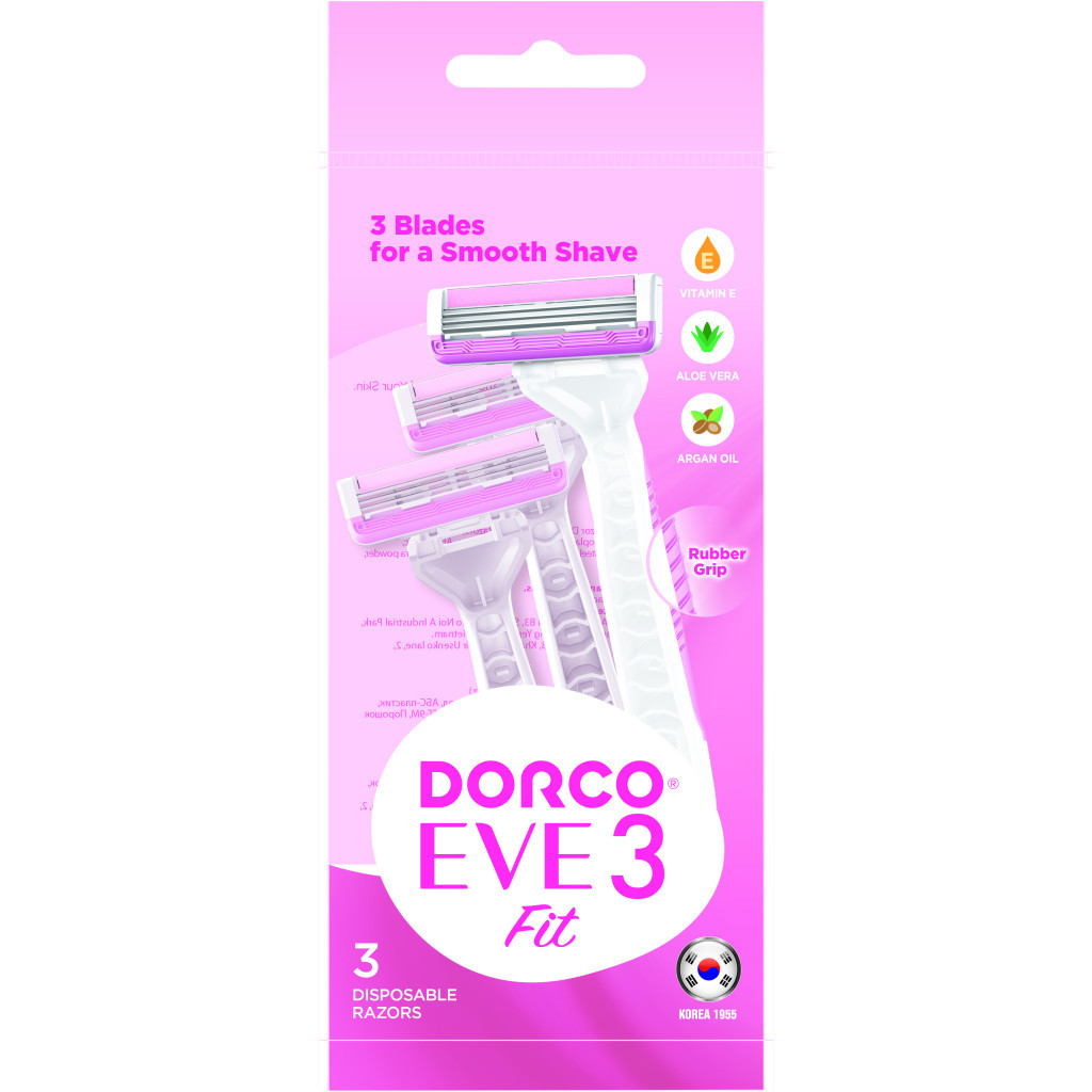 Бритва Dorco EVE 3 Fit для жінок 3 леза 3 шт. (8801038590769) - зображення 1