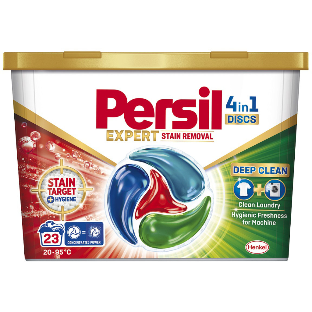 Капсули для прання Persil 4in1 Discs Expert Stain Removal Deep Clean 23 шт. (9000101829037) - зображення 1
